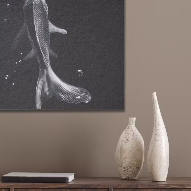 Koi - Vissen - Water - Zwart PET vilt klein -sfeer6_closeup