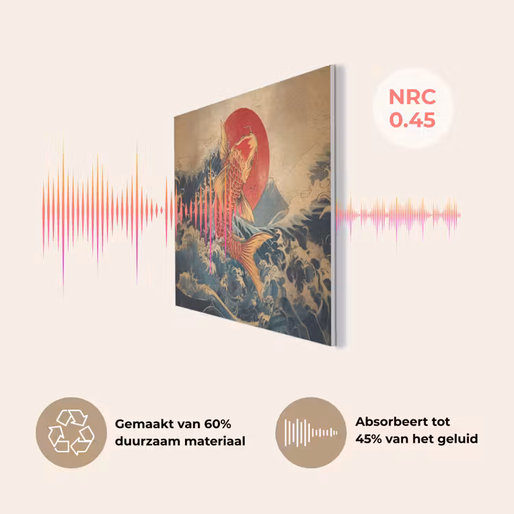 Koi - Zee - Golven - Zon PET vilt klein -USP_NL