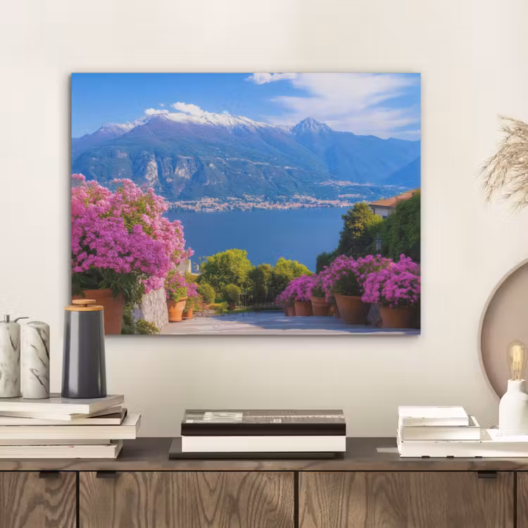 Lake Como - Italië - Landschap PET vilt klein -sfeer1