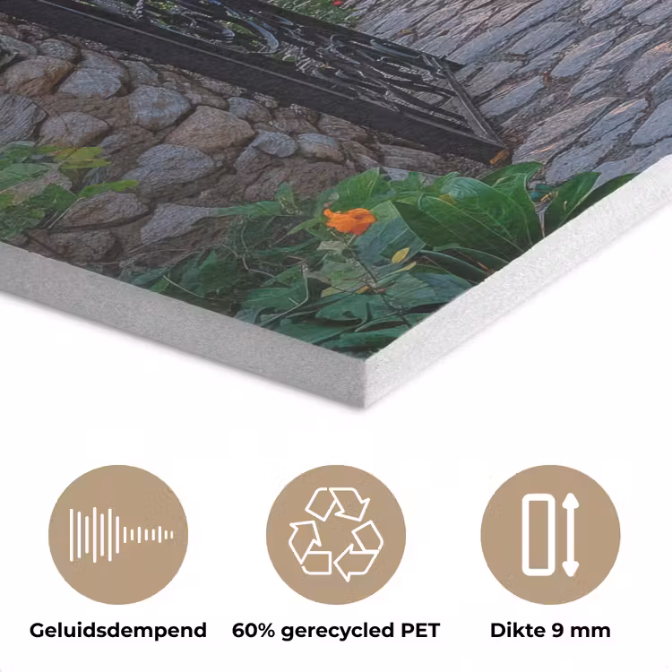 Landschap - Hek - Pad - Zonsondergang - Natuur PET vilt klein -closeup_NL