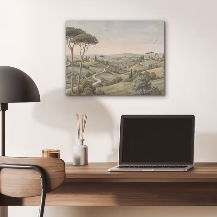Landschap - Heuvels - Zandpad - Groen PET vilt klein -sfeer5
