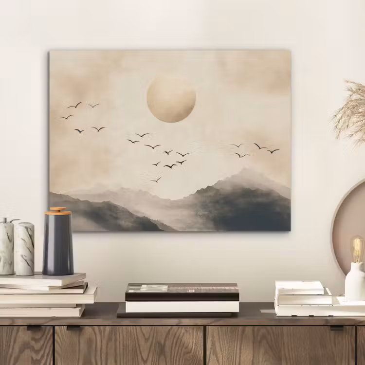 Landschap - Japandi - vogel PET vilt klein -sfeer1