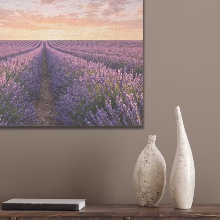Landschap - Lavendelveld - Paars PET vilt klein -sfeer6_closeup