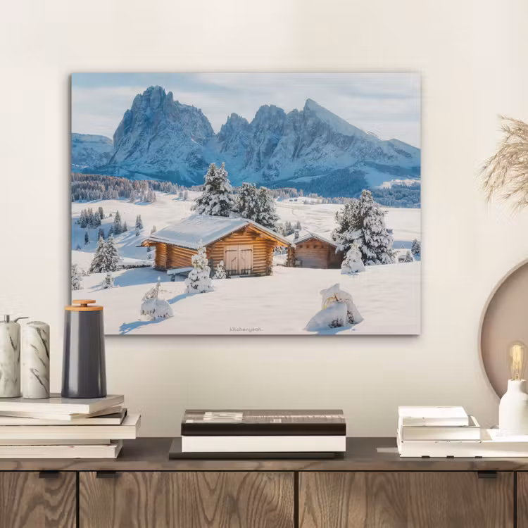 Landschap - Winter - Sneeuw PET vilt klein -sfeer1