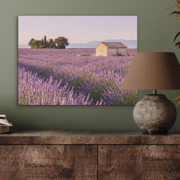 Lavendel - Landschap - Sereen - Paars PET vilt klein -sfeer2