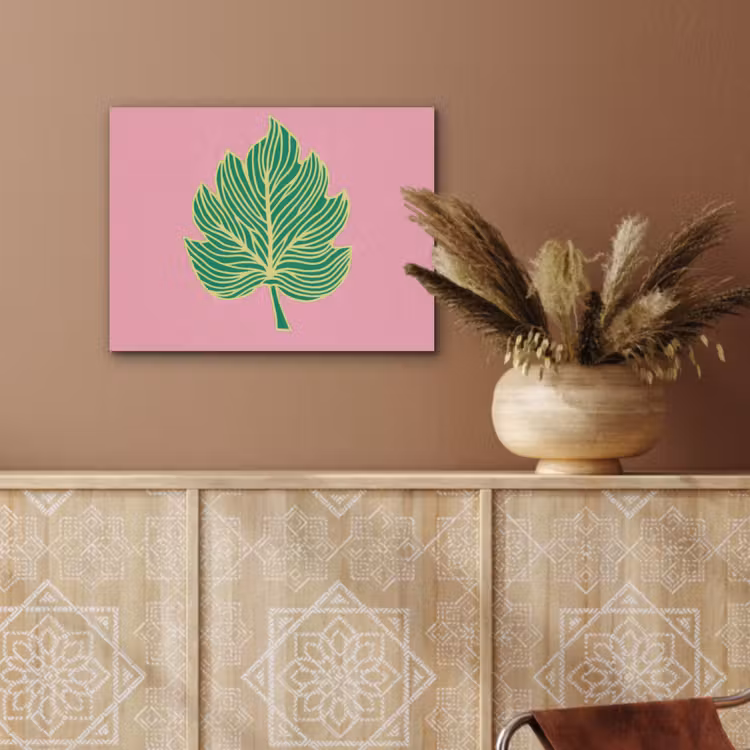 Blad - Groen - Illustratie - Minimalistisch PET vilt klein -sfeer4