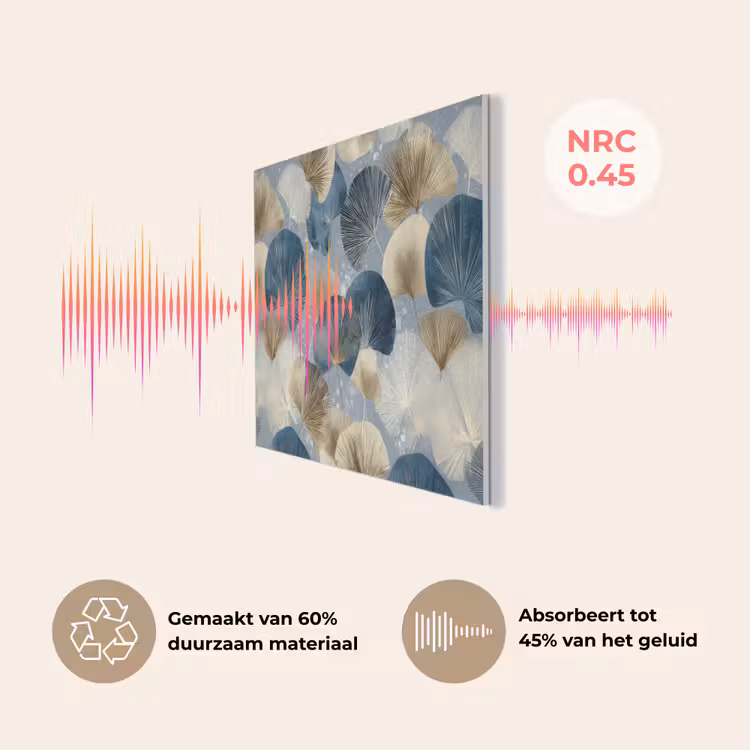 Bladeren - Abstract - Goud - Blauw PET vilt klein -USP_NL