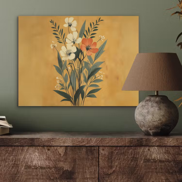 Bladeren - Boeket - Bloemen - Geel PET vilt klein -sfeer2