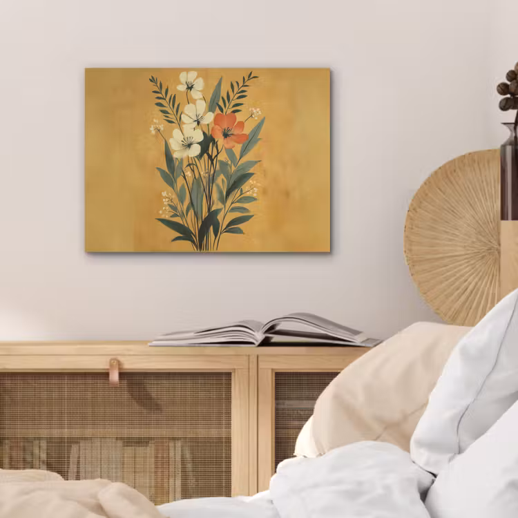 Bladeren - Boeket - Bloemen - Geel PET vilt klein -sfeer3
