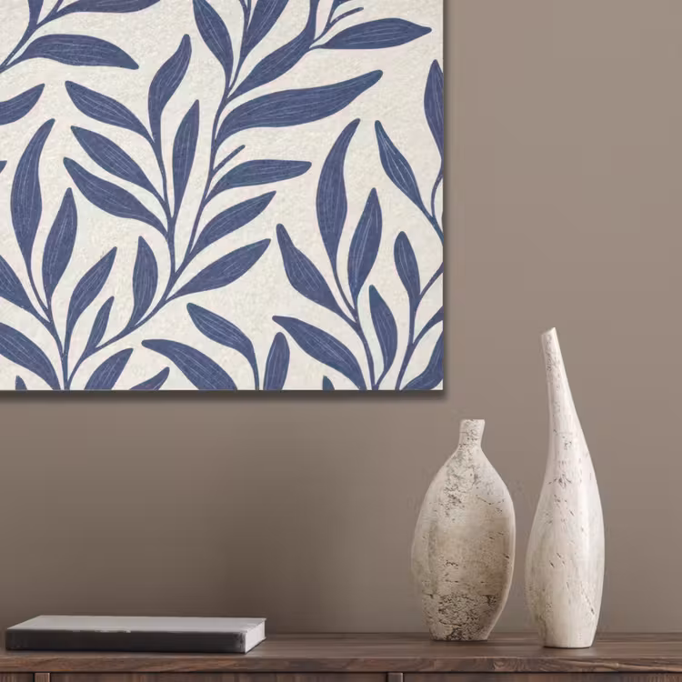 Bladeren - Klimop - Donkerblauw PET vilt klein -sfeer6_closeup