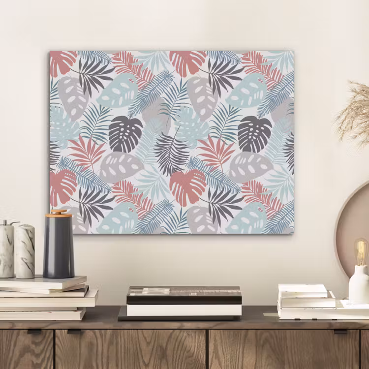 Bladeren - Jungle - Pastel - Tropisch PET vilt klein -sfeer1