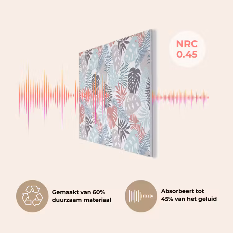 Bladeren - Jungle - Pastel - Tropisch PET vilt middel -USP_NL