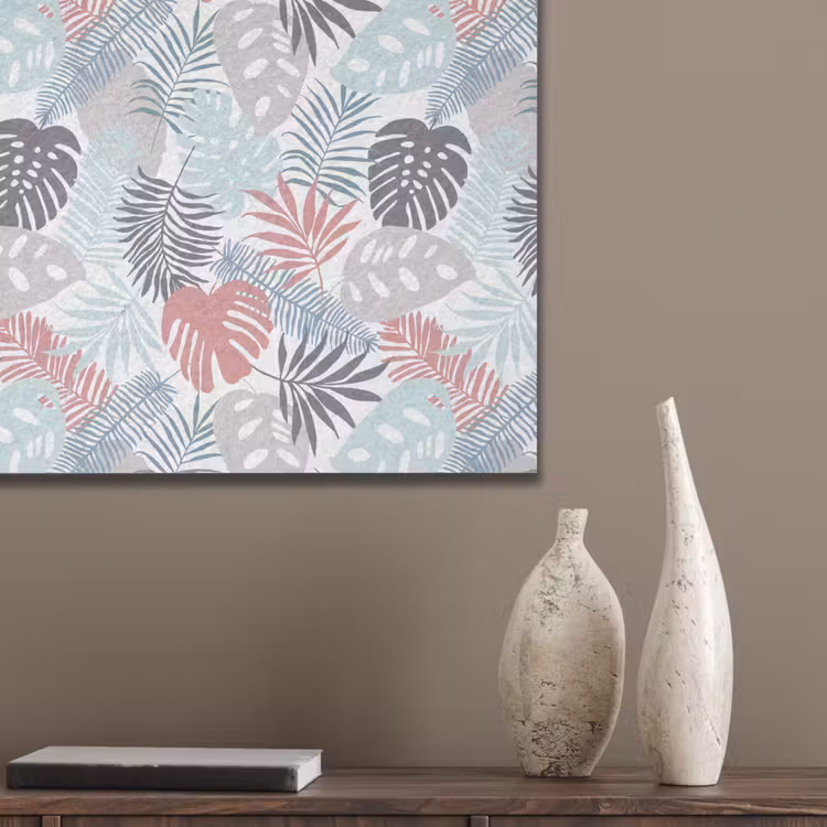 Inductie beschermer - Bladeren - Pastel - Jungle - Afdekplaat voor kookplaat PET vilt klein -sfeer6_closeup