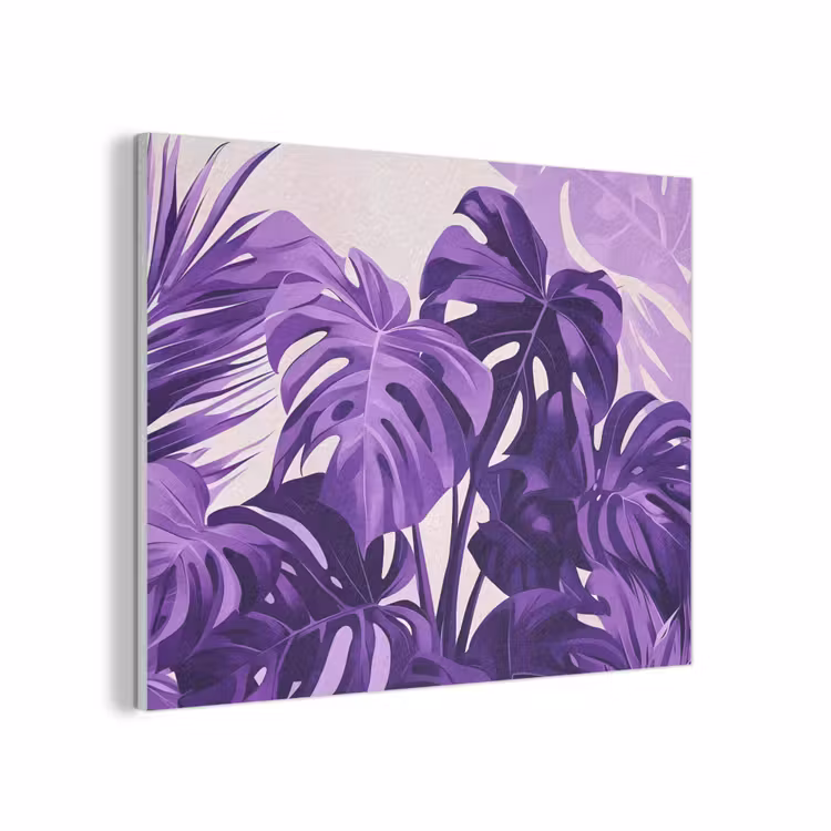 Bladeren - Paars - Tropisch - Abstract PET vilt klein -3d