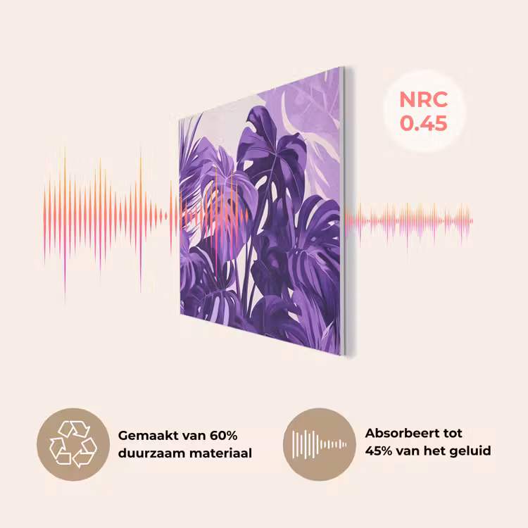 Bladeren - Paars - Tropisch - Abstract PET vilt klein -USP_NL