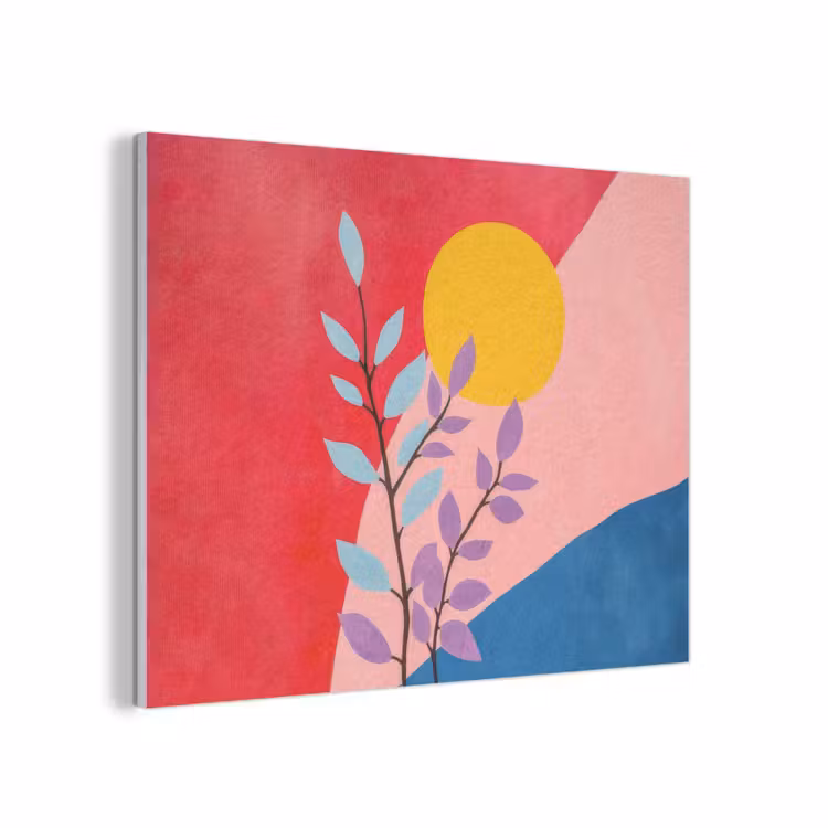 Bladeren - Zon - Abstracte vormen PET vilt klein -3d