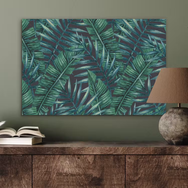 Bladeren - Tropical - Jungle PET vilt middel -sfeer2