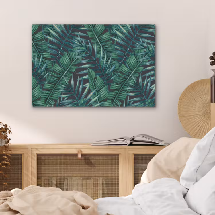 Bladeren - Tropical - Jungle PET vilt middel -sfeer3