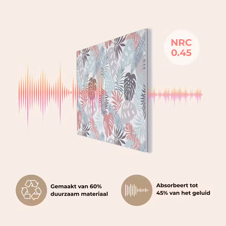 Bladeren - Tropical - Pastel - Jungle PET vilt middel -USP_NL