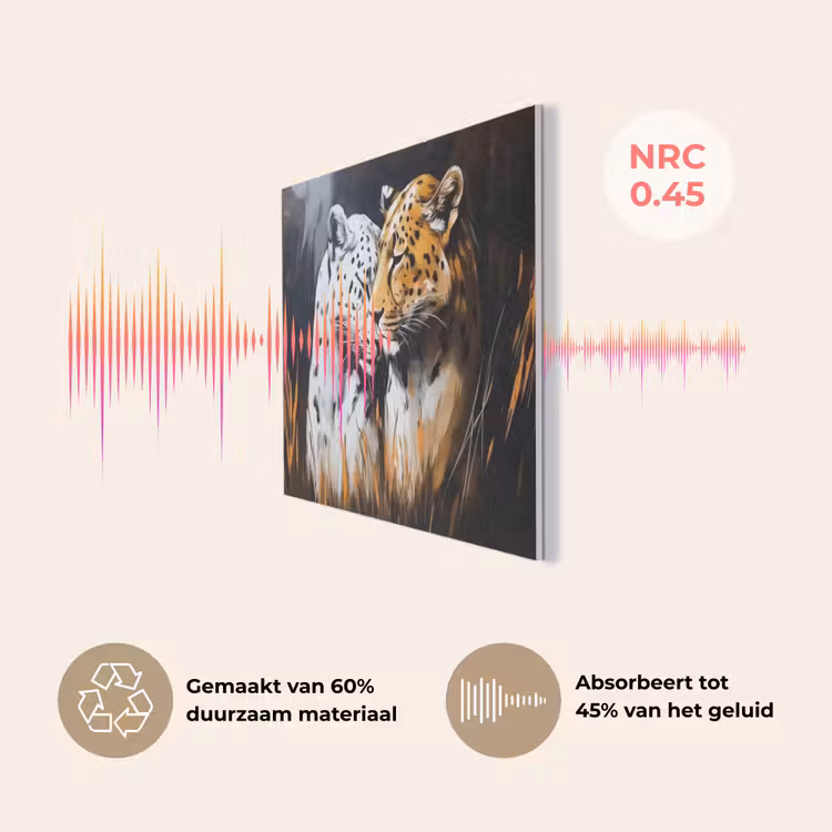 Luipaard - Oranje - Wit - Gras PET vilt klein -USP_NL