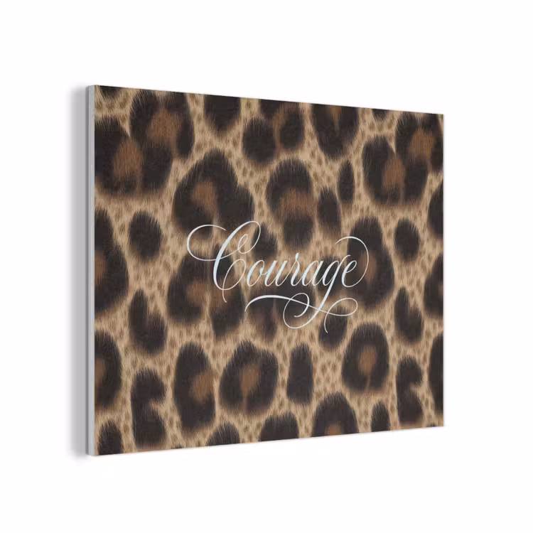 Luipaardprint - Bruin - Courage - Sierlijk PET vilt klein -3d