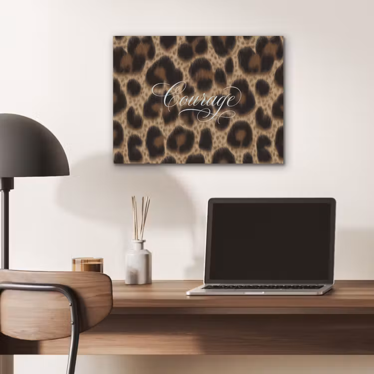 Luipaardprint - Bruin - Courage - Sierlijk PET vilt klein -sfeer5