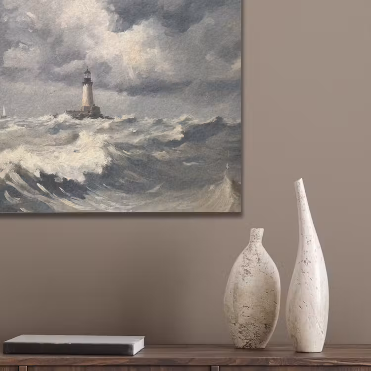 Vuurtoren - Golven - Storm PET vilt klein -sfeer6_closeup