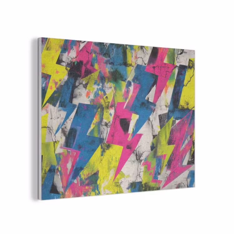 Bliksemschichten - Patroon - Marmer - Kleuren PET vilt klein -3d