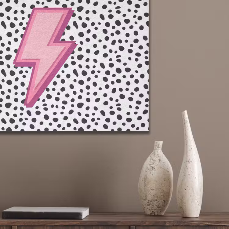 Bliksem - Roze - Stippen PET vilt klein -sfeer6_closeup