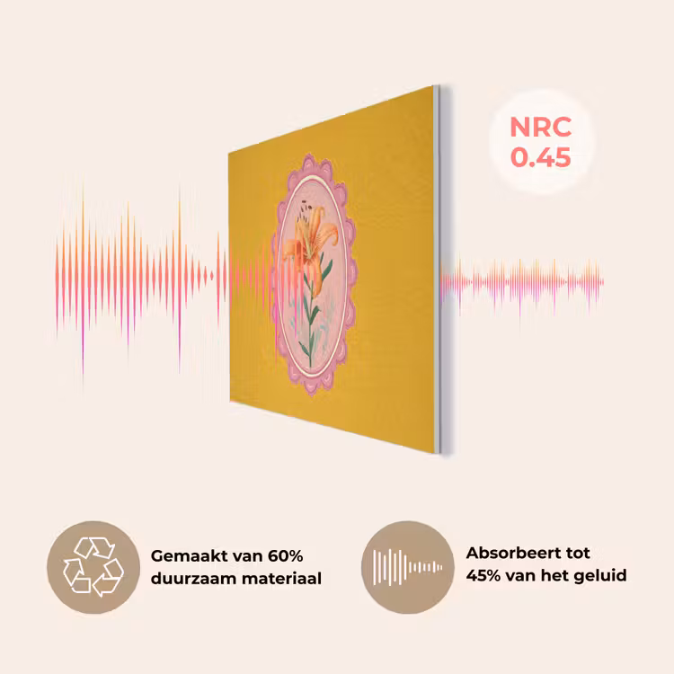 Lelie - Oranje - Lijst - Ovaal PET vilt klein -USP_NL