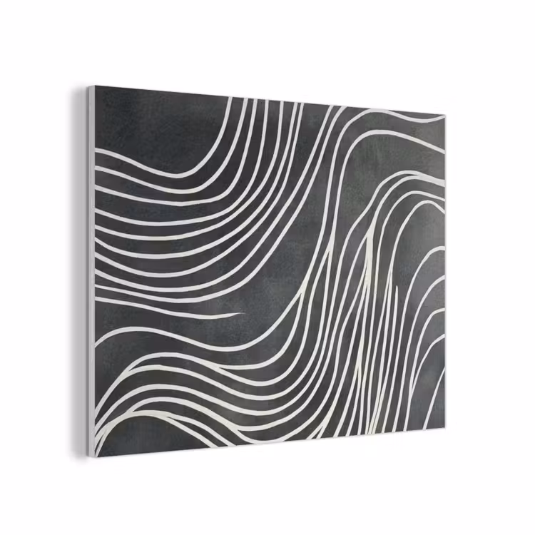 Lijnen - Patroon - Abstract - Wit PET vilt klein -3d