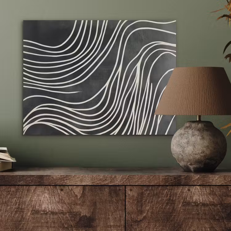 Lijnen - Patroon - Abstract - Wit PET vilt klein -sfeer2