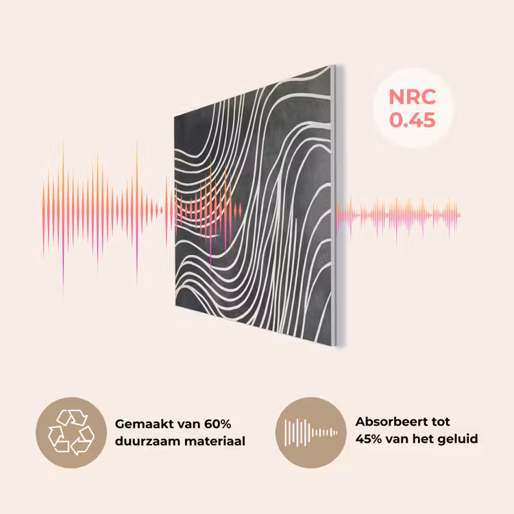 Lijnen - Patroon - Abstract - Wit PET vilt klein -USP_NL