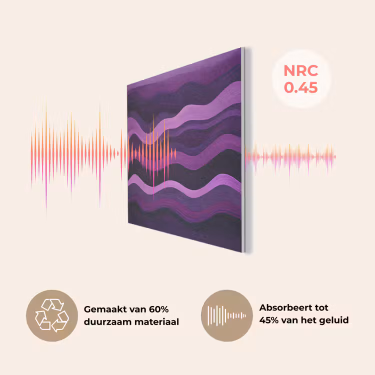 Lijnen - Golven - Paars - Abstract PET vilt klein -USP_NL