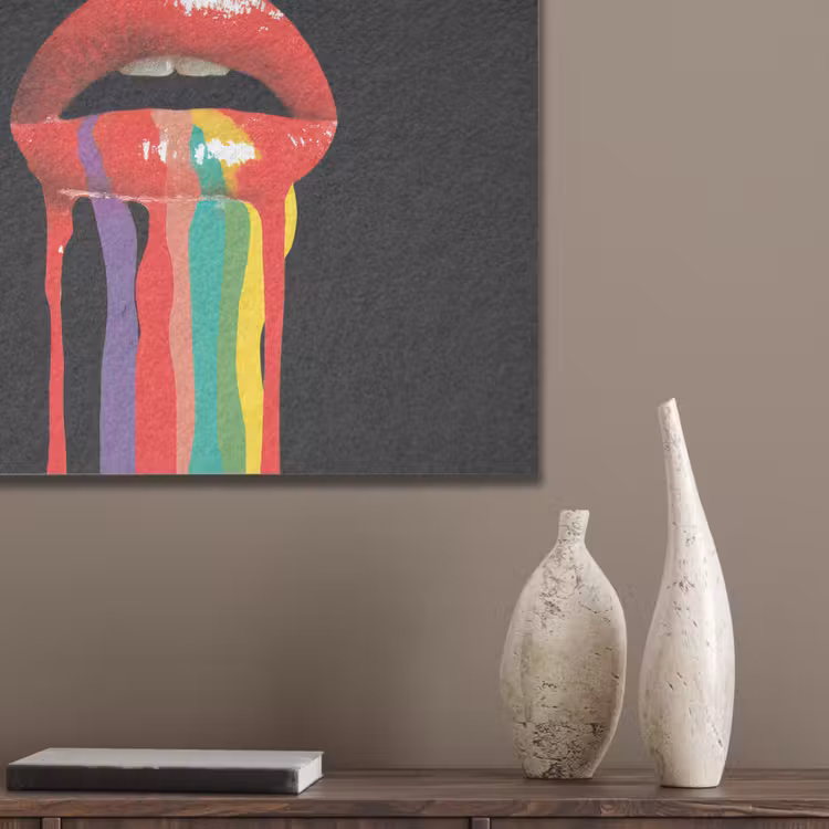 Lippen - Kleuren - Zwart PET vilt klein -sfeer6_closeup
