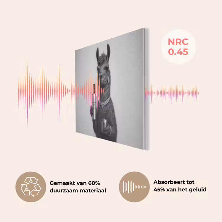 Lama - Flessen - Zwart - Wit PET vilt klein -USP_NL