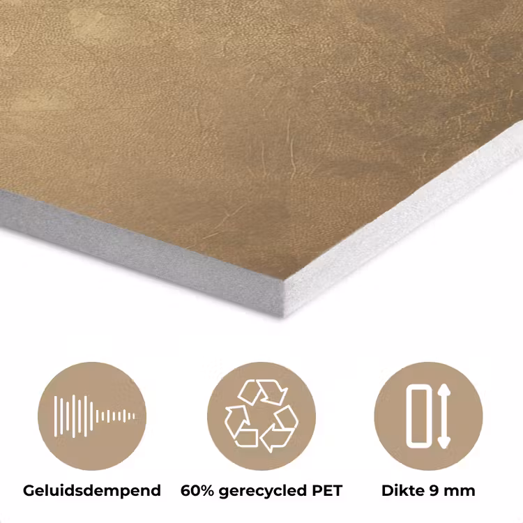 Kreeft - Zwart - Goud - Luxe PET vilt klein -closeup_NL