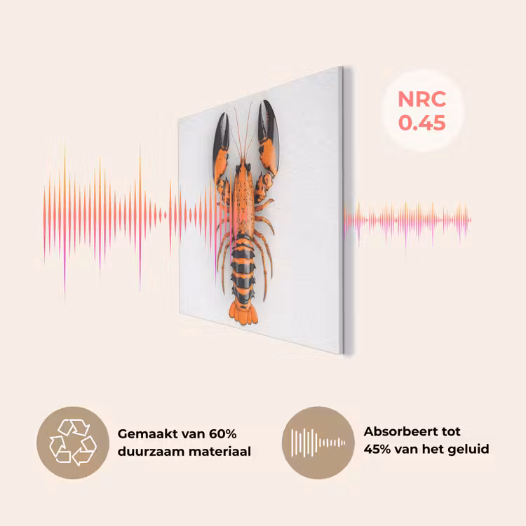 Kreeft - Zwart - Oranje - Wit - Uniek PET vilt klein -USP_NL