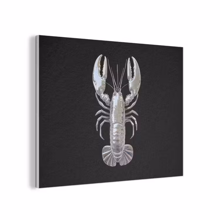 Kreeft - Zilver - Metallic - Luxe PET vilt klein -3d