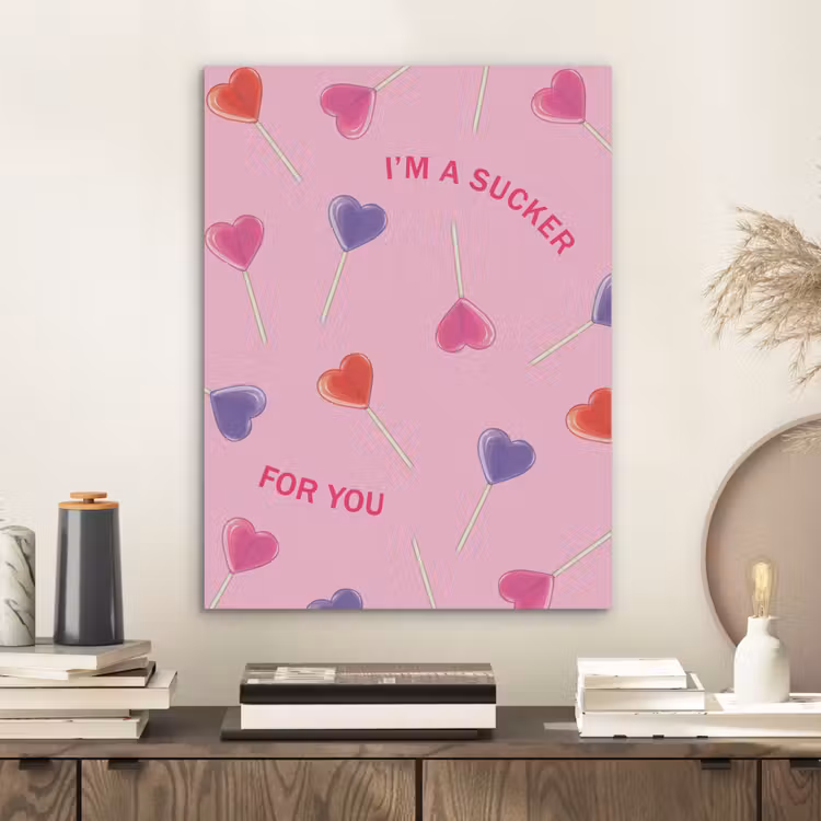 Lolly - Valentijn - Illustratie - Snoep PET vilt klein -sfeer1