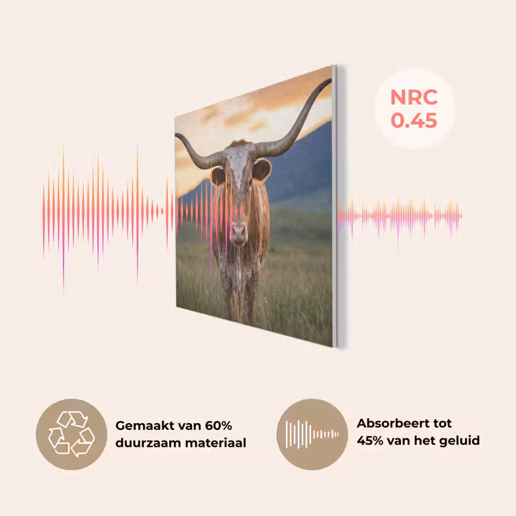 Longhorn - Landschap - Zonsondergang PET vilt klein -USP_NL