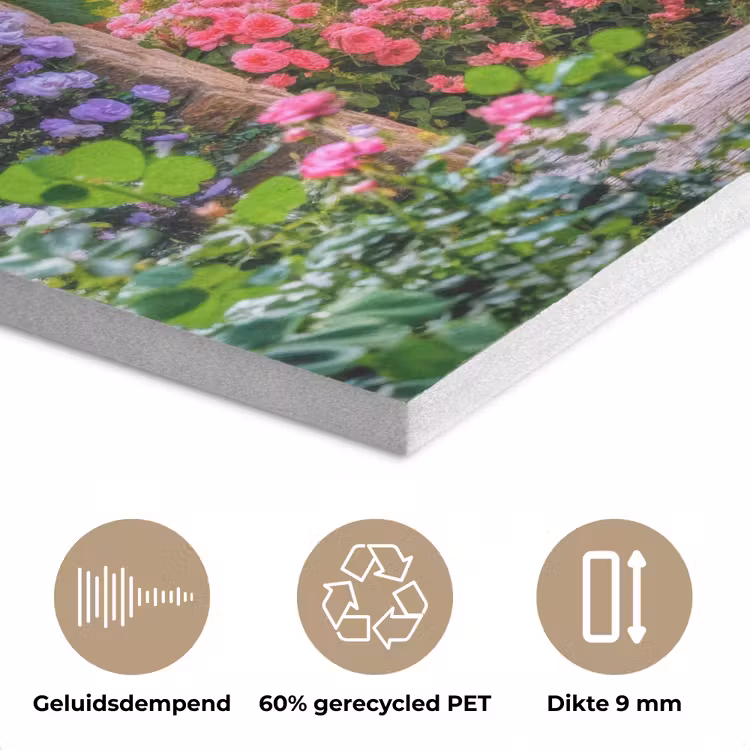 Doorkijk - Vuurtoren - Bloemen - Uitzicht PET vilt klein -closeup_NL