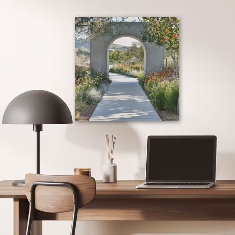 Doorkijk - Pad - Beton - Landschap PET vilt klein -sfeer5