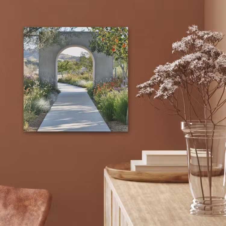 Doorkijk - Pad - Beton - Landschap PET vilt klein -sfeer4