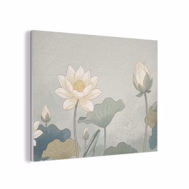 Lotus - Bloemen - Groen PET vilt klein -3d