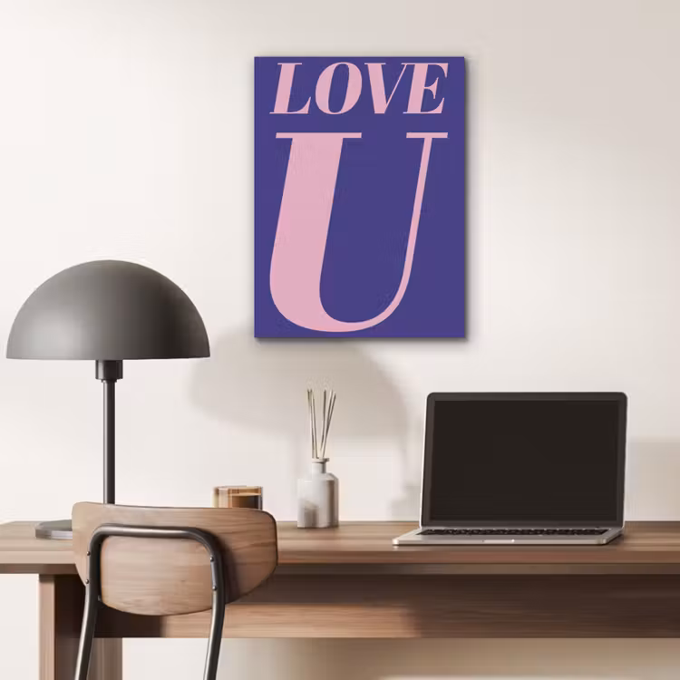 Love - Blauw - Valentijn PET vilt klein -sfeer5