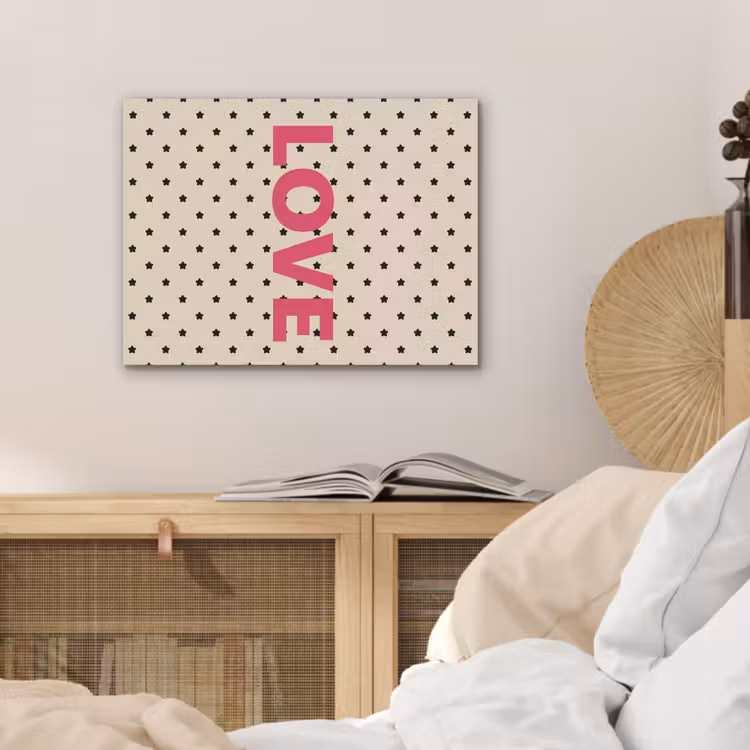 Love - Stippen - Roze PET vilt klein -sfeer3