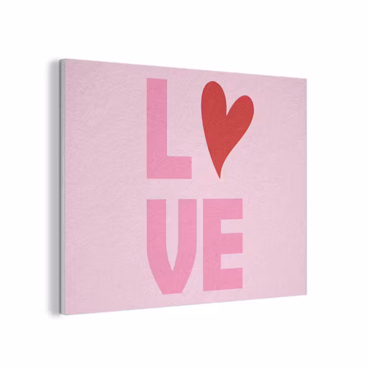Love - Roze - Hart - Valentijn PET vilt klein -3d