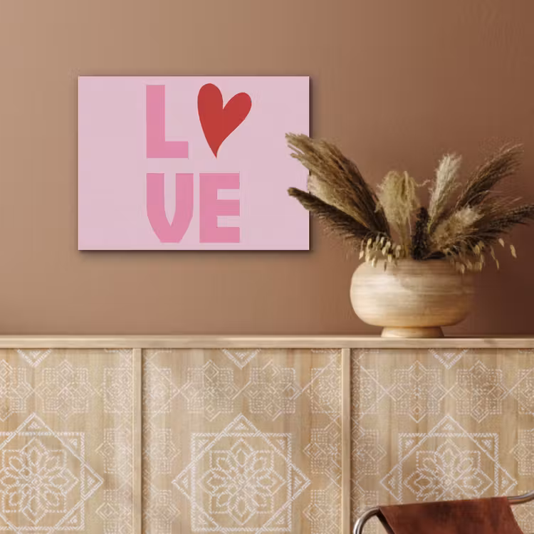 Love - Roze - Hart - Valentijn PET vilt klein -sfeer4