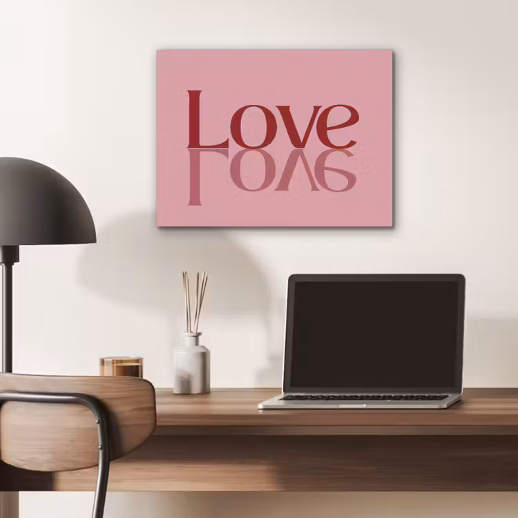 Love - Roze - Spiegeling PET vilt klein -sfeer5